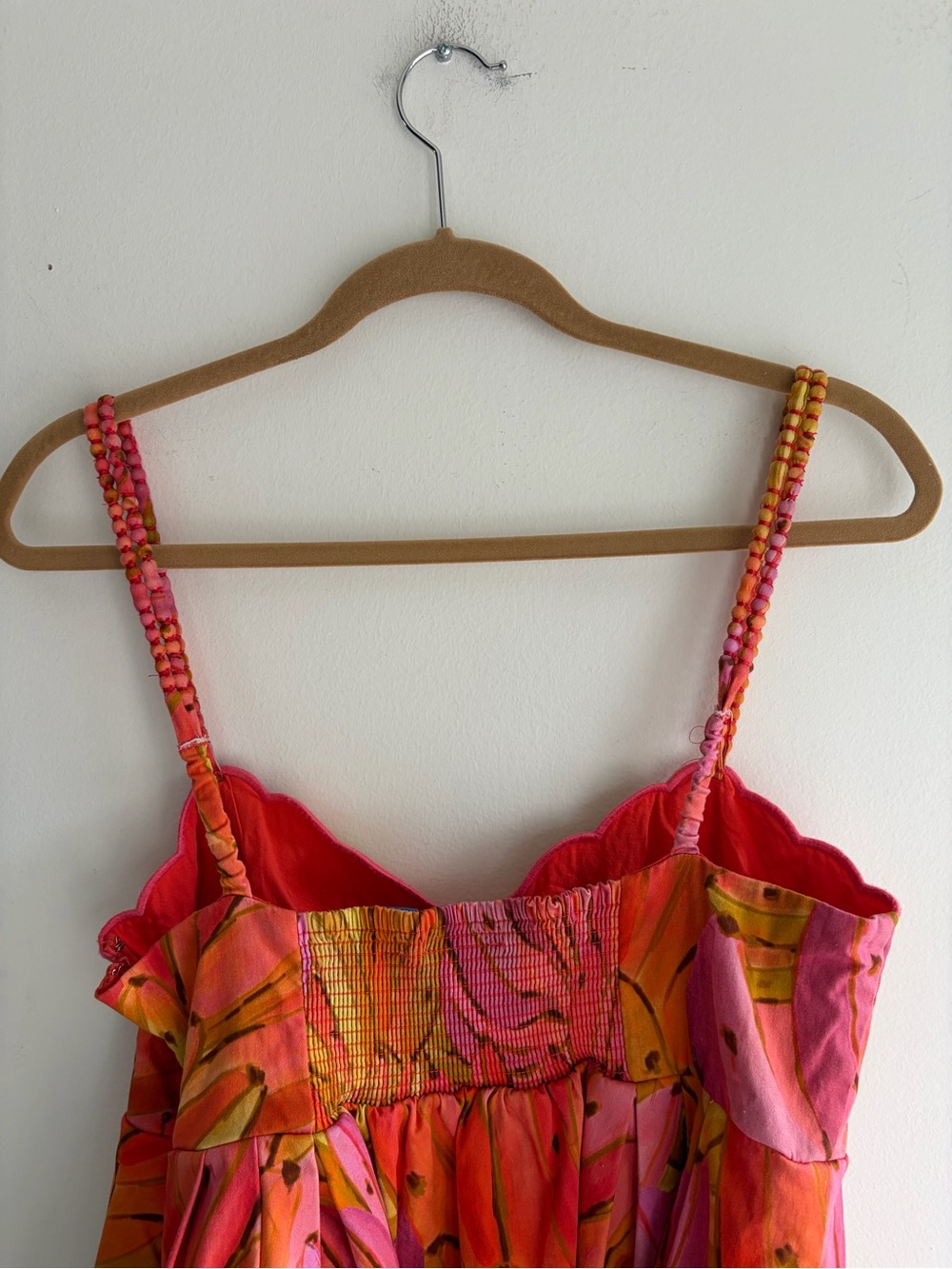 ANTHROPOLOGIE Farm Rio Sleeveless Bubble-Hem Mini Dress Banana Print Size Large - Picture 5 of 6
